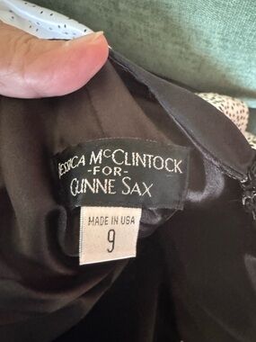 Jessica McClintock for Gunne Sax Black Strapless Dress